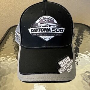 Nascar Daytona 500 Club Hat 2013 Daytona International Speedway NWT Black & Gray